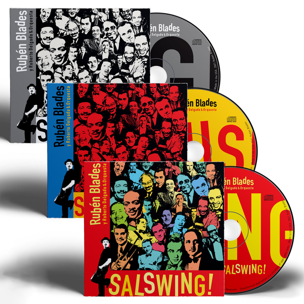 Rubén Blades con Roberto Delgado y Orquesta - "SALSWING!", "SALSA PLUS!" & "SWING" | 3 CD Bundle