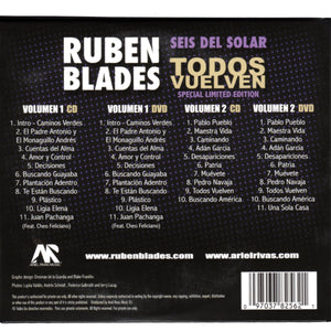 Rubén Blades & Seis Del Solar - "Todos Vuelven Live" | Autographed 2xCD & 2xDVD